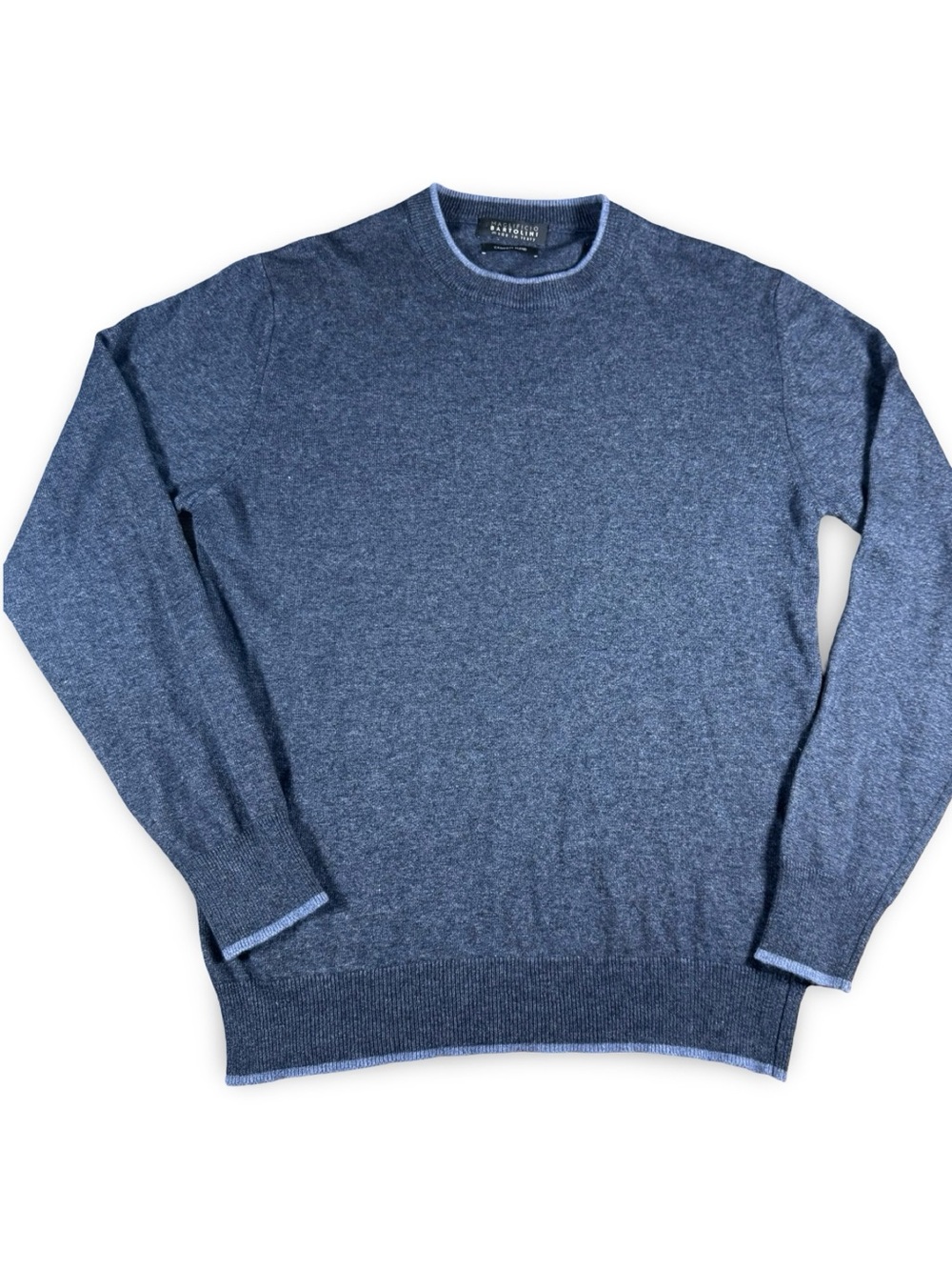 Maglificio Bartolini Cashmere Wool Blend Sweater Sz Large Navy Blue Quiet Luxury